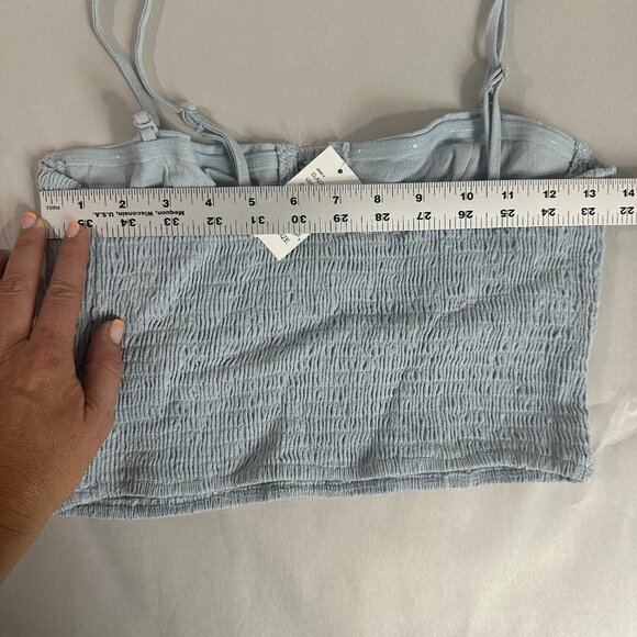 NWT Lot of‎ 2 Babydoll Top Crop Women M Cotton Blend Smocked Boho Peasant - Picture 10 of 11